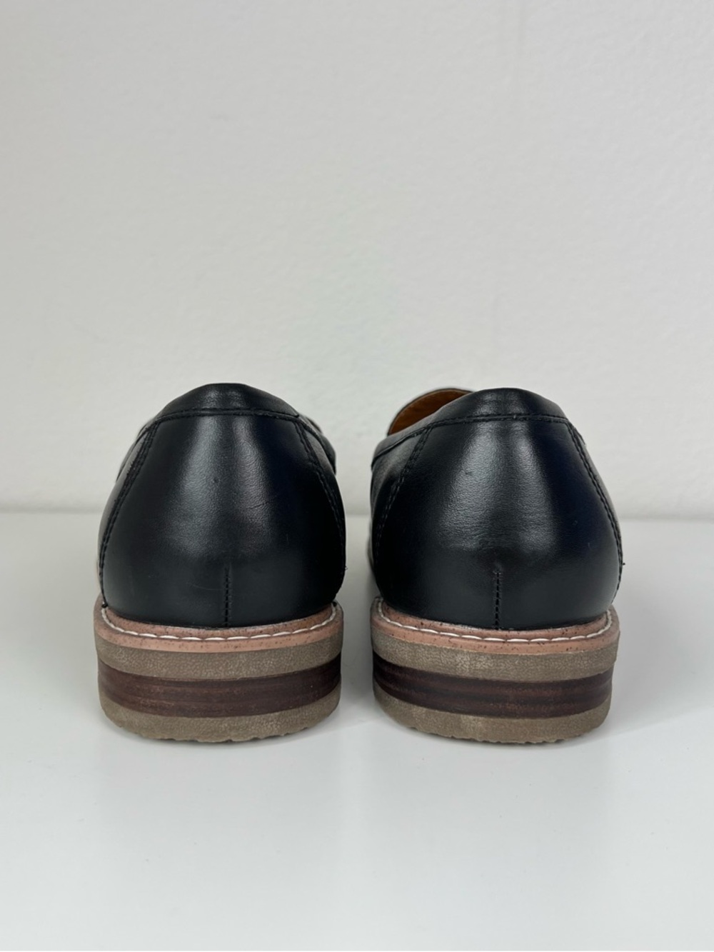 Earth Javas Black Leather Penny Loafers Arch Support Comfort Slip On 11M - Picture 4 of 9